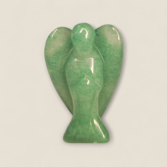 Cuarzo con forma de Ángel de Venturina Verde